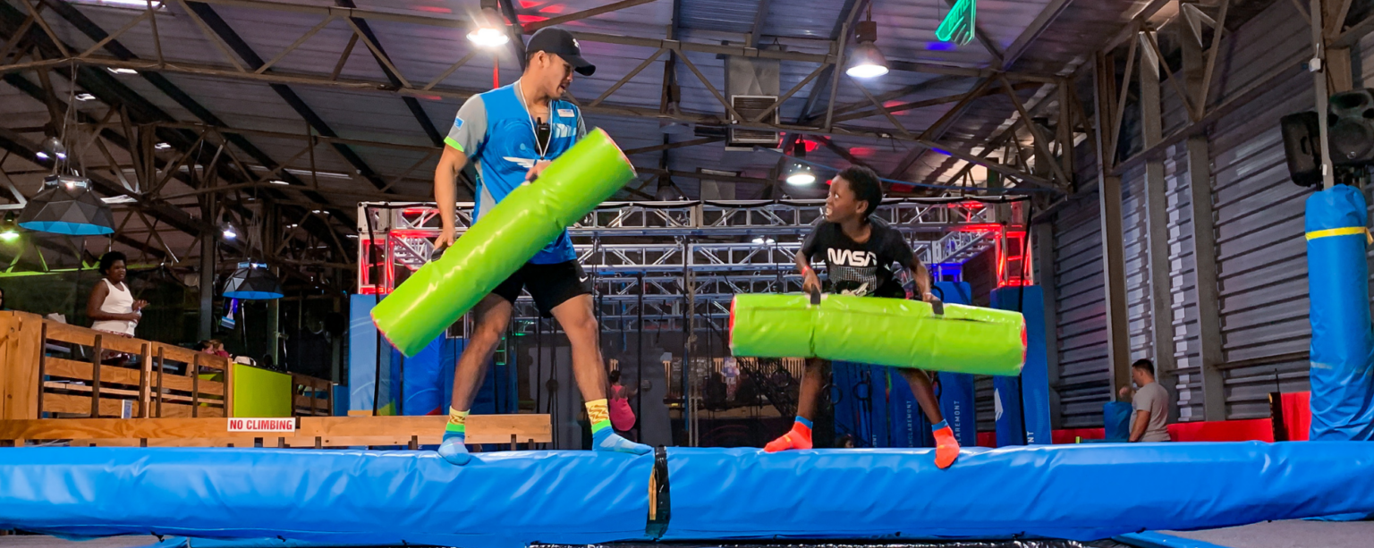 Gladiator Fighting at Rush Trampoline Park