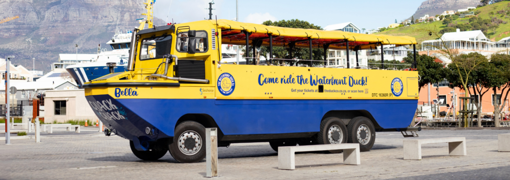 The Waterfront Duck Co bus and boat tours in Cape Town